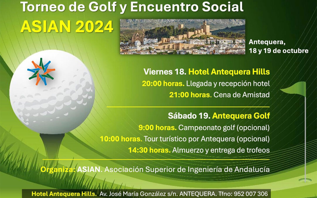 Confraternización, golf y cultura, la propuesta de ASIAN para ingenieros e ingenieras en octubre